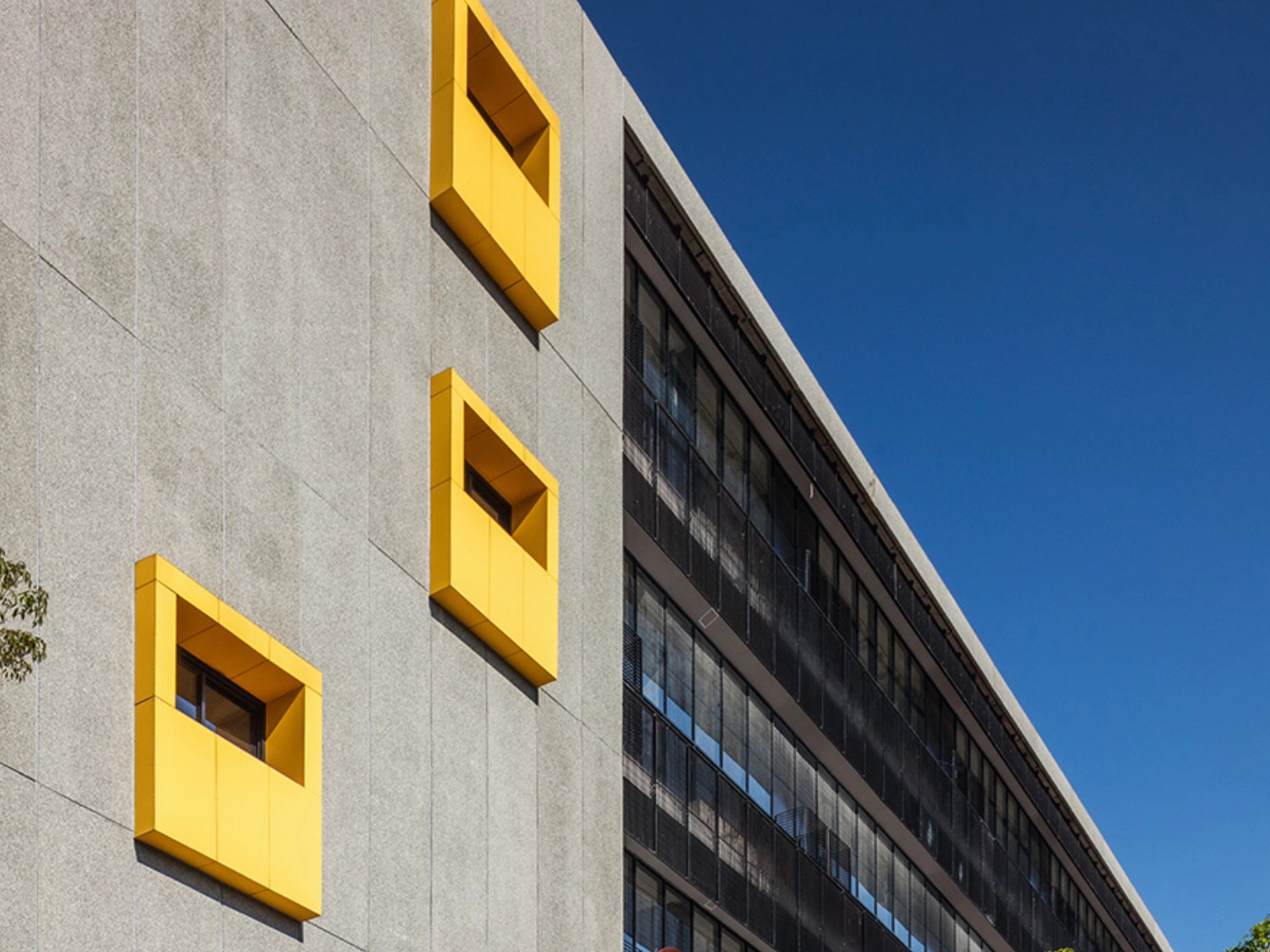 estruturas de construção feitas de produto Paíneis hpl