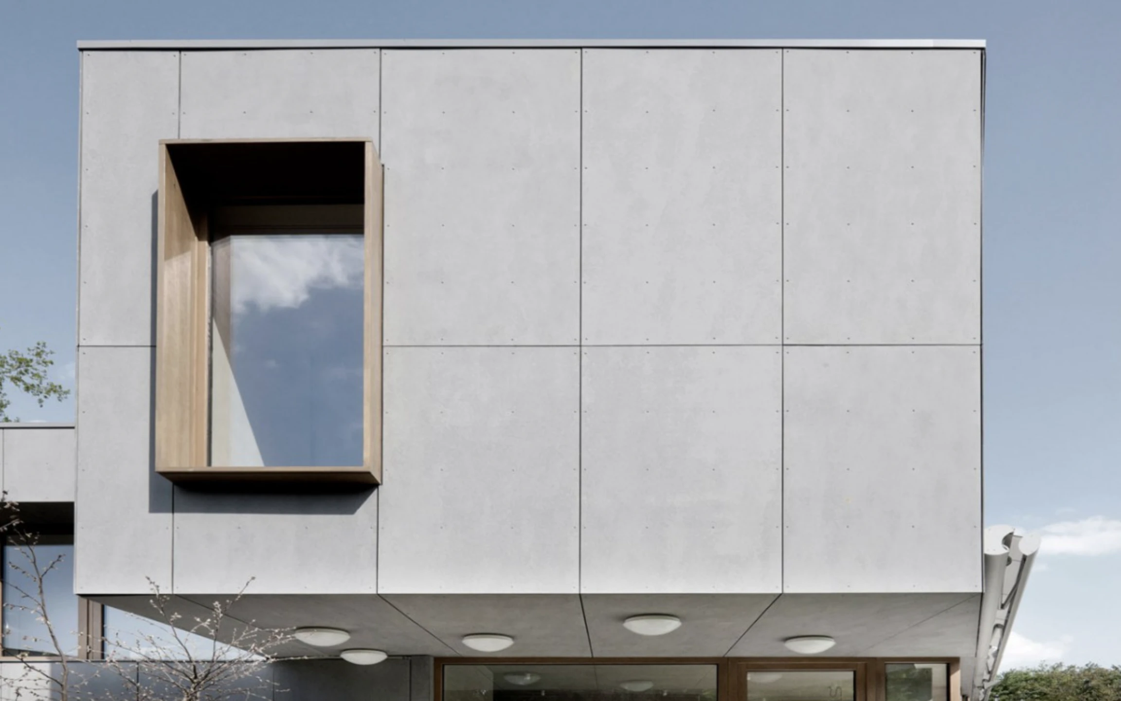 room with Equitone high-density fiber cement panels